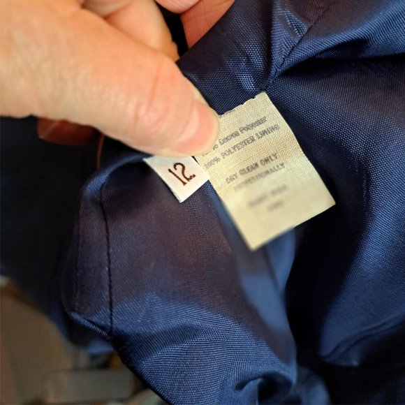 Vintage Givenchy Sport 1990s Blazer Navy Blue 2 Buttons Size 12 - Picture 7 of 8